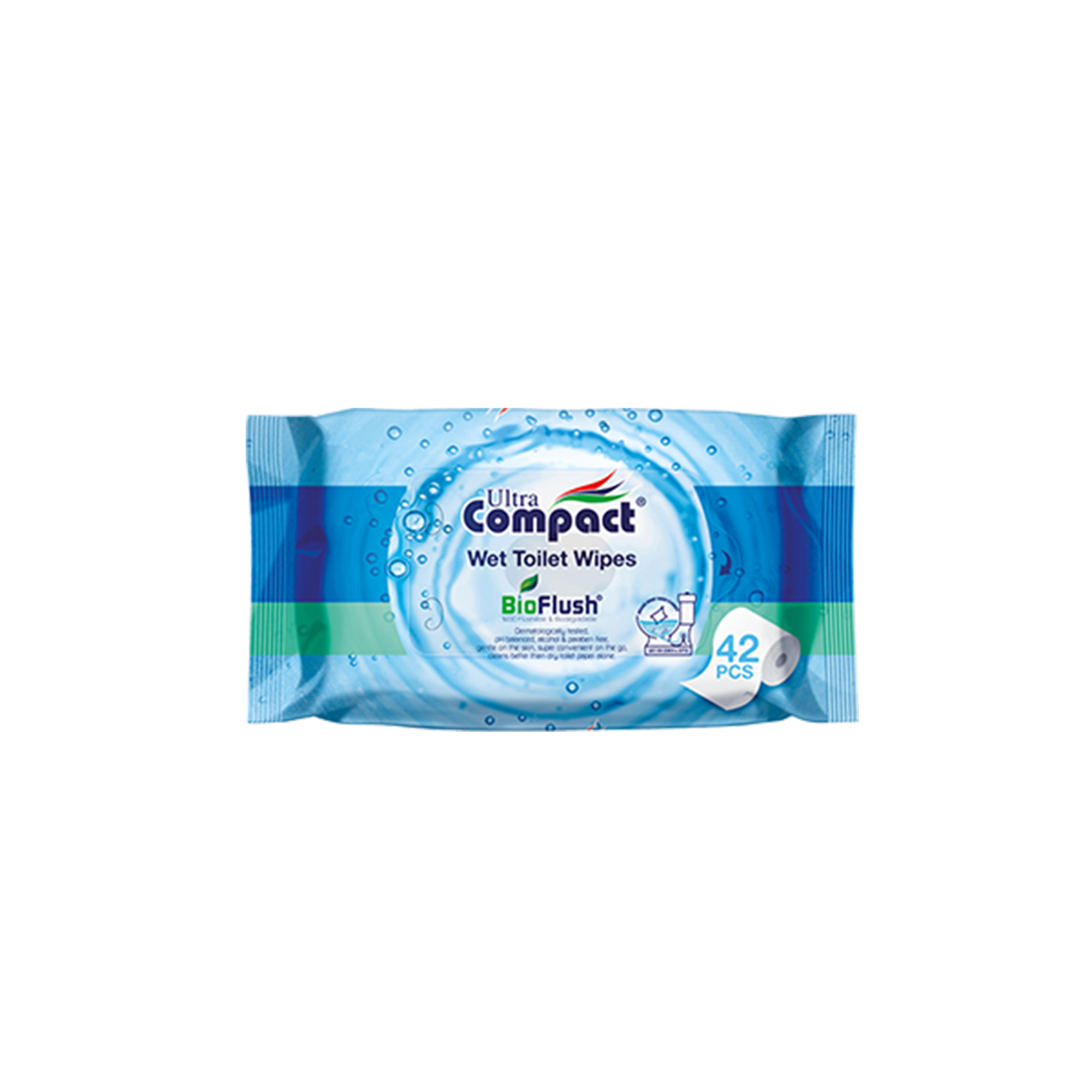 Ultra Compact Flushable Toilet Wet Wipes