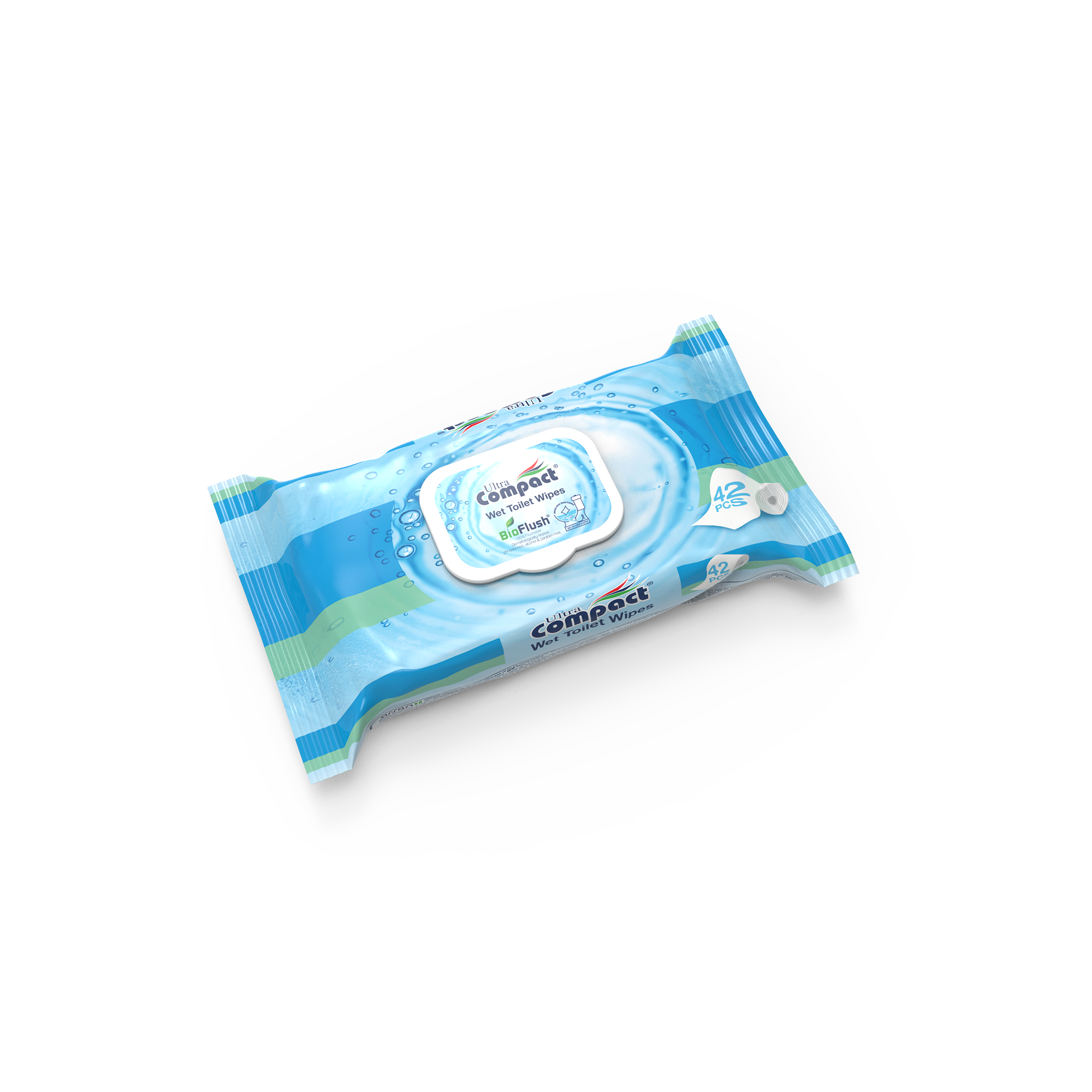 Ultra Compact Flushable Toilet Wet Wipes