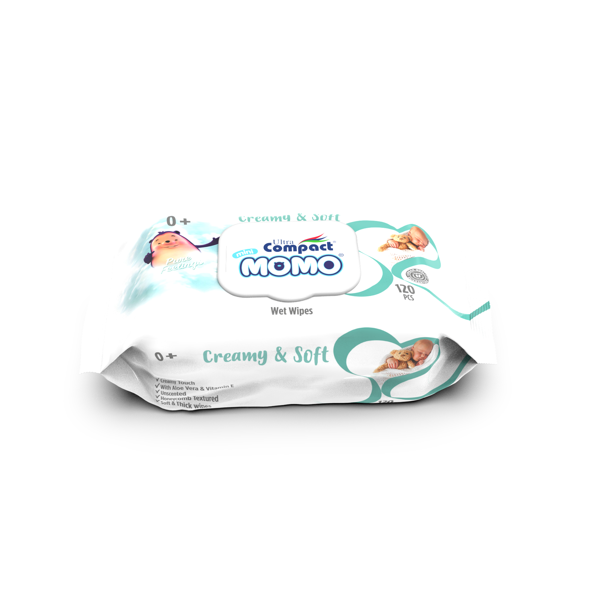 Ultra Compact Momo Baby Wet Wipes Creamy & Soft