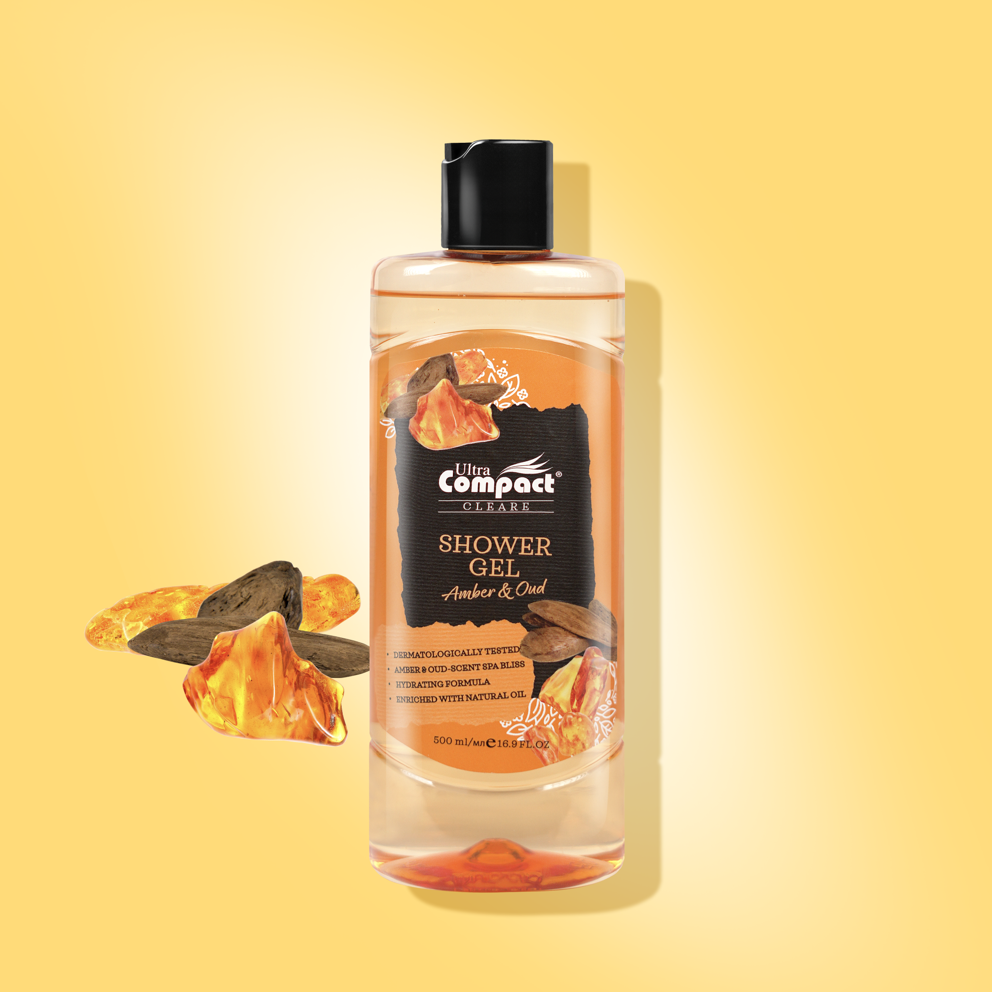 Ultra Compact Amber & Oud Shower Gel