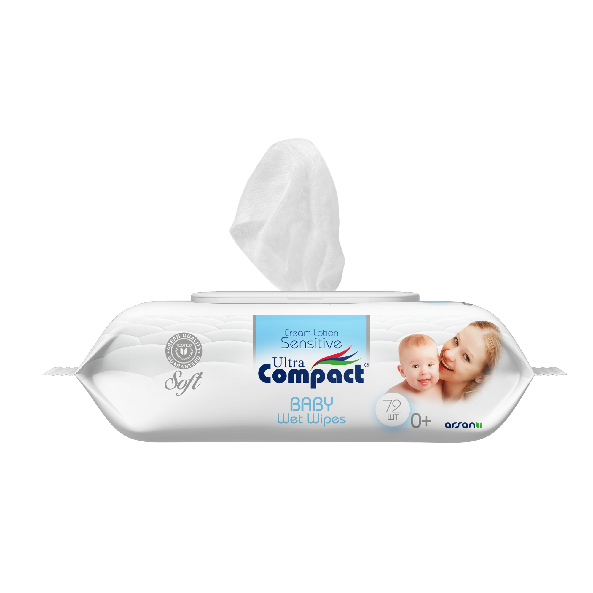 Ultra Compact Baby Sensitive Wet Wipes with Cream Lotion