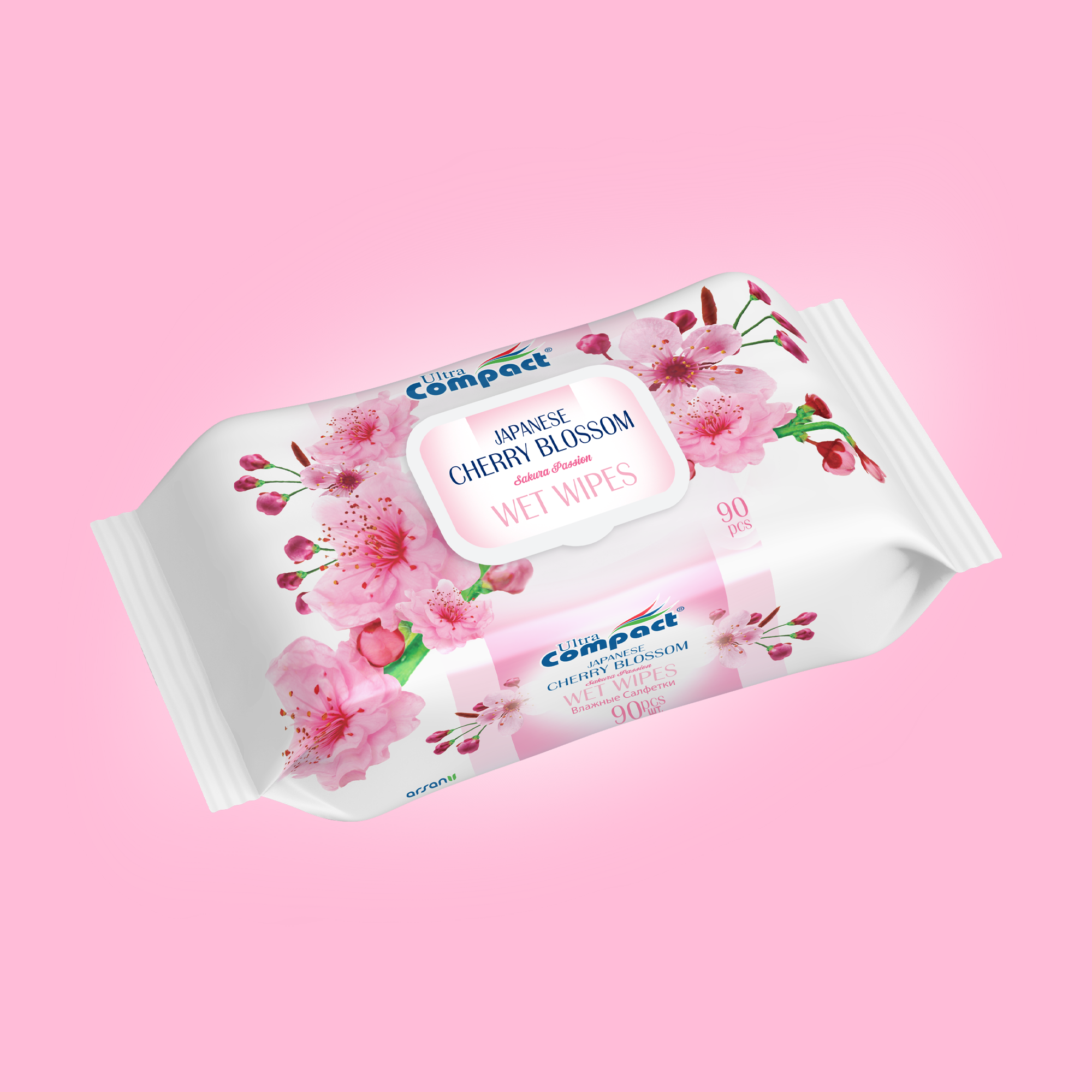 Ultra Compact Japanese Cherry Blossom Wet Wipes