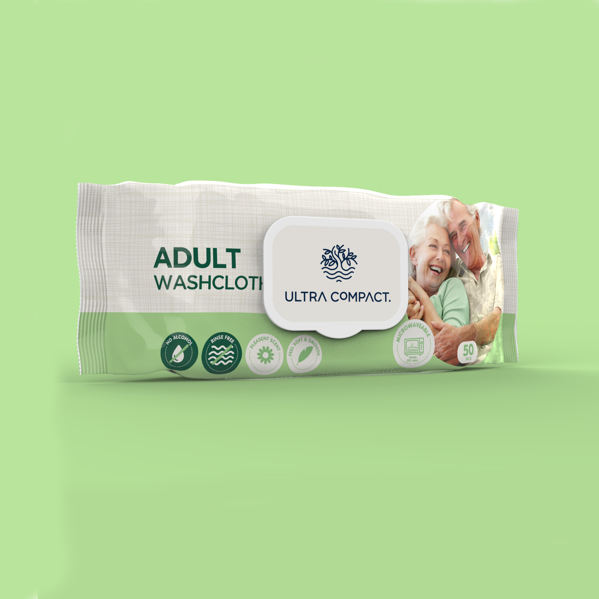 Ultra Compact Toallitas Húmedas Adultas Washcloth