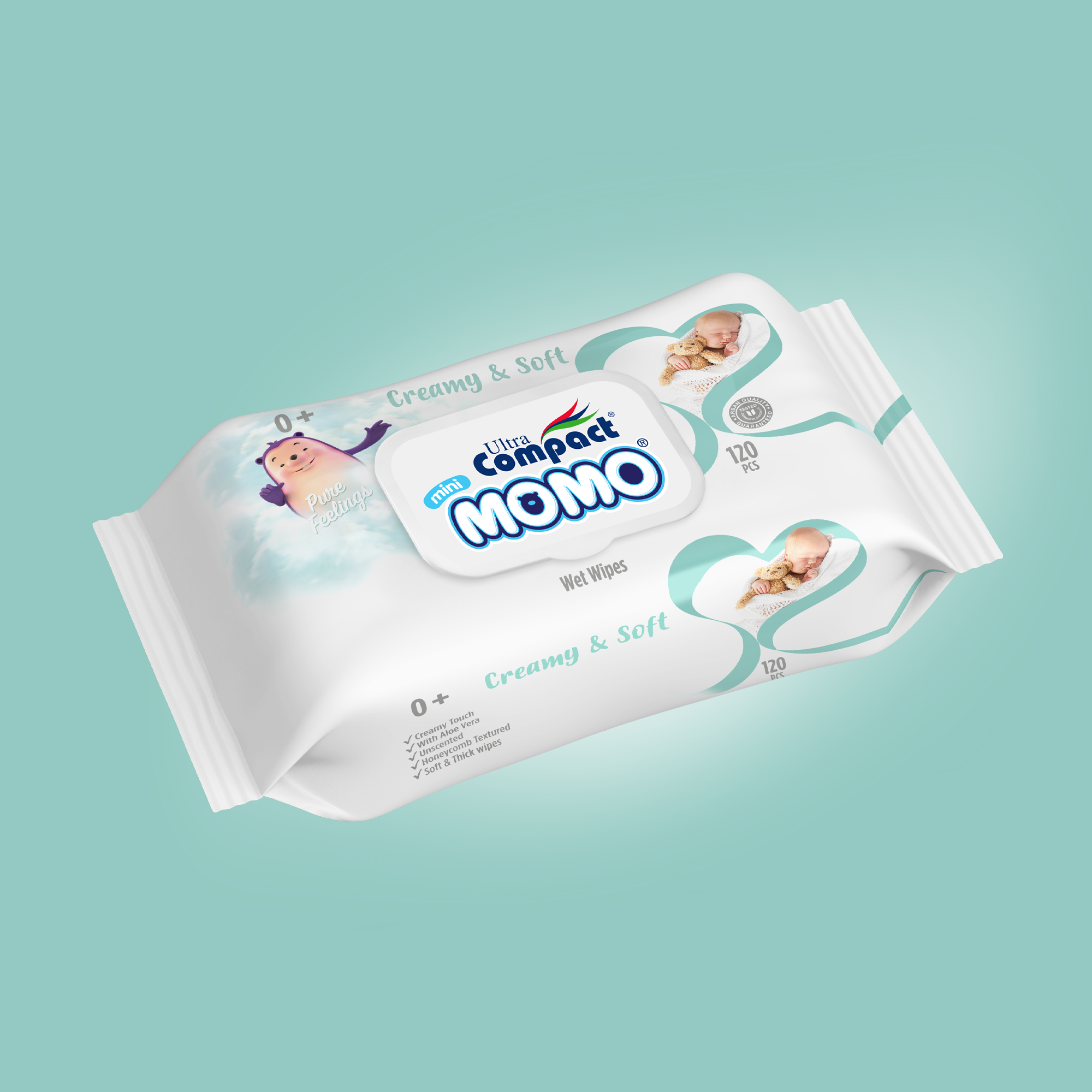 Ultra Compact Momo Baby Wet Wipes Creamy & Soft