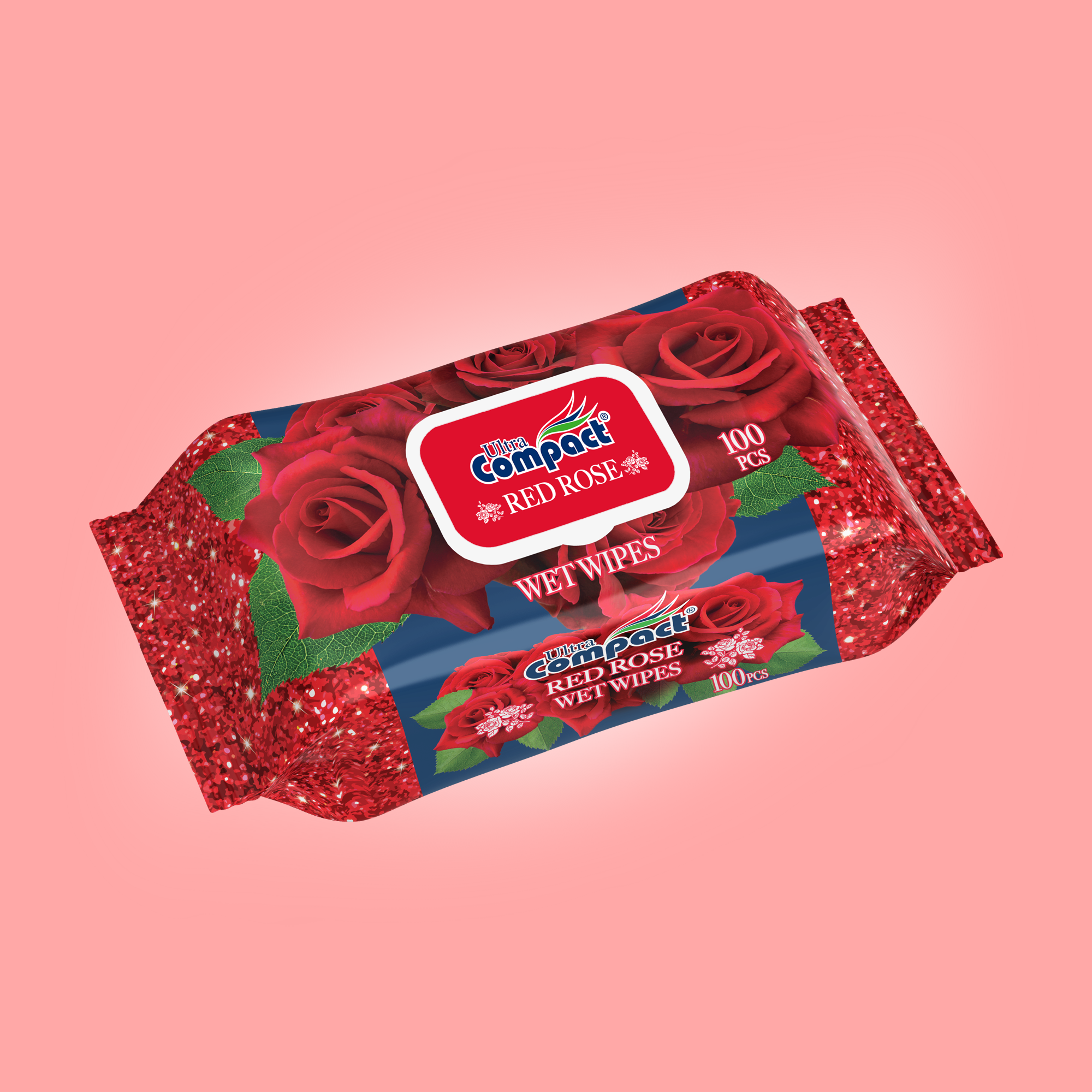 Ultra Compact Red Rose Wet Wipes