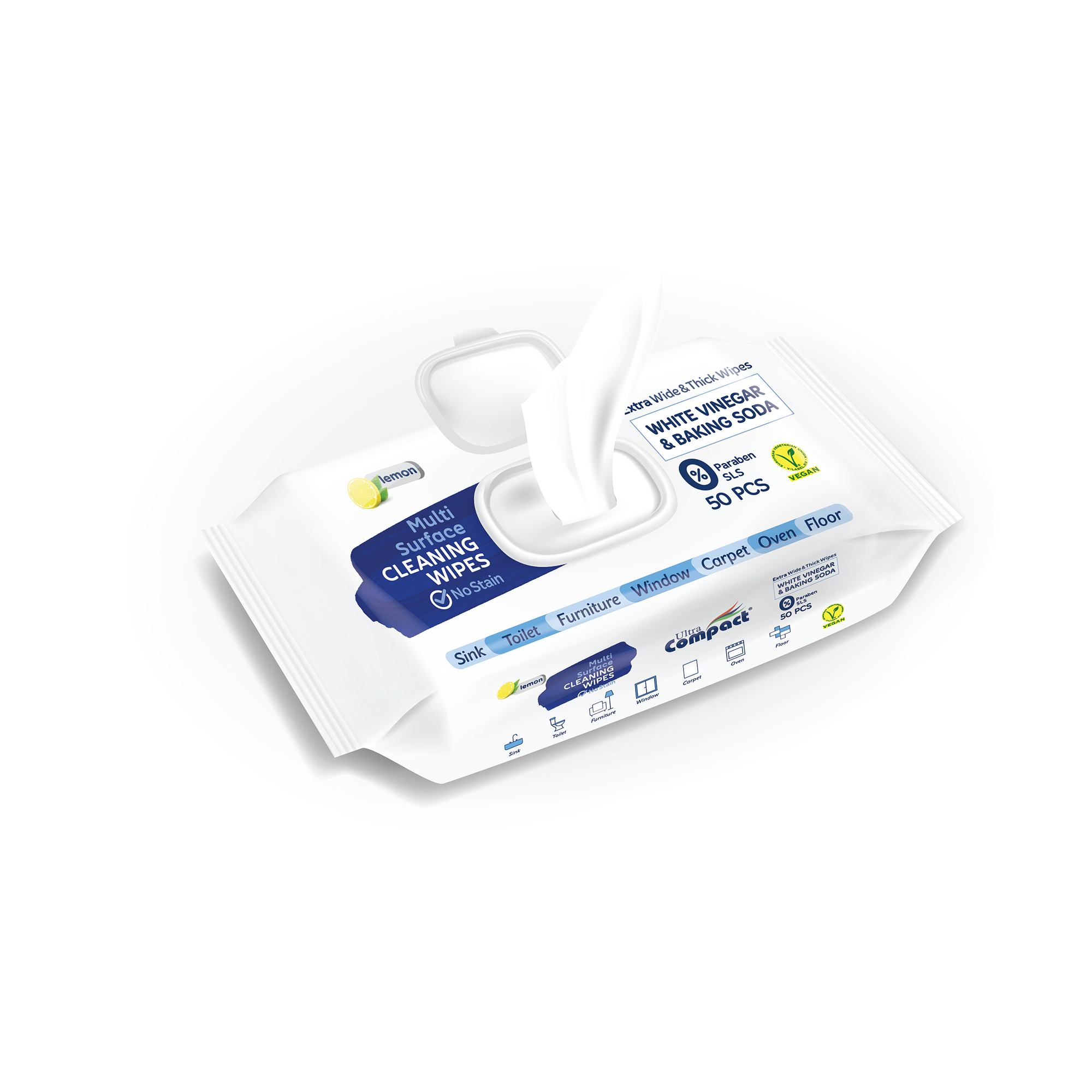 Ultra Compact Multi Surface Cleaning Wipes